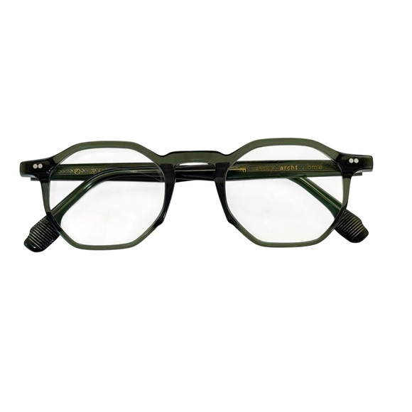ZEREZES prescription glasses Frames Translucent Dark Green Geometric Octagonal - Picture 4 of 5